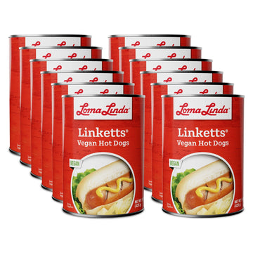 Vegan Plant-Based Hot Dogs - Loma Linda Linketts Meatless Sausages, High Protein Meat Alternative, Vegetarian & Non-GMO Frankfur