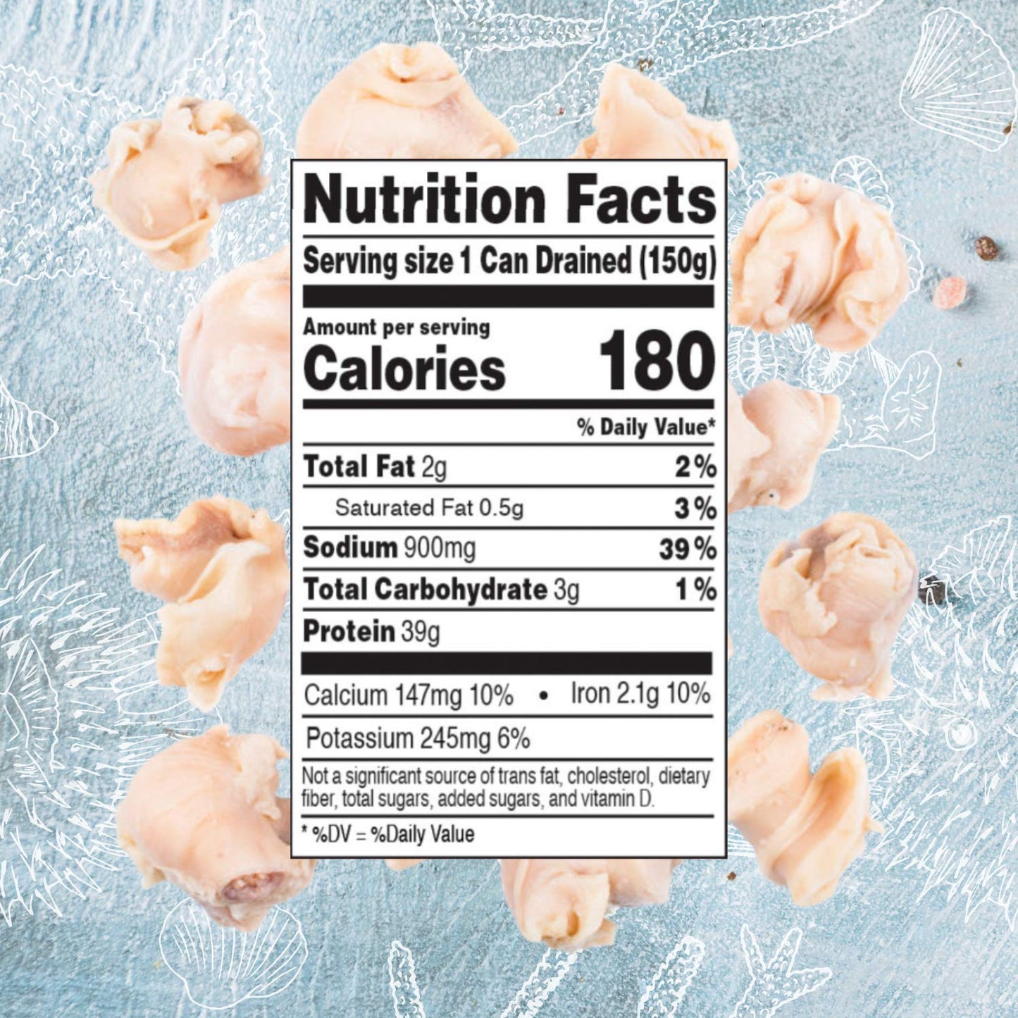 Roland Foods Whole Baby Conch in Water, 15 Ounce Can, Specialty Imported Food