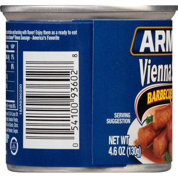 Armour Star Vienna Sausage, Barbecue Flavored, Canned Sausage, 4.6 Oz (Pack Of 24)