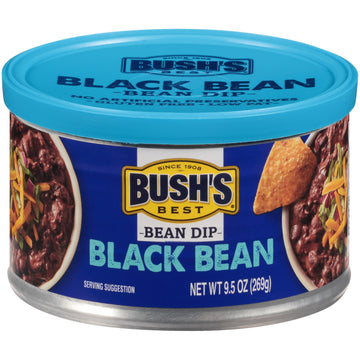 Bushs Best Bean Dip, Black, 9.5 Oz (Pack of 6)