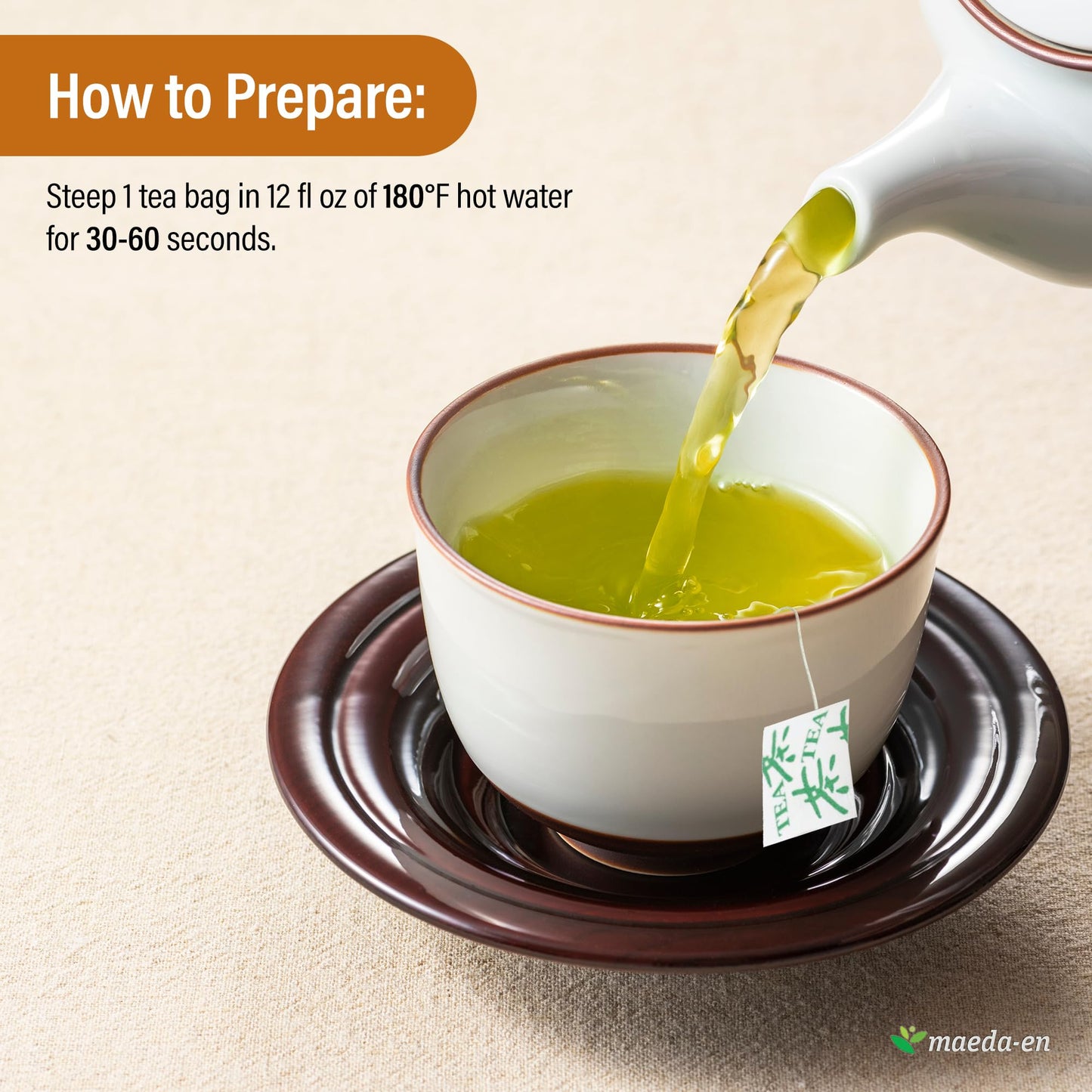 Maeda-En Naked Green Organic Genmai-Cha With Matcha 12 Tea Bags Hot Or Cold Drink Green Tea Japanese Origin Individually Wrapped