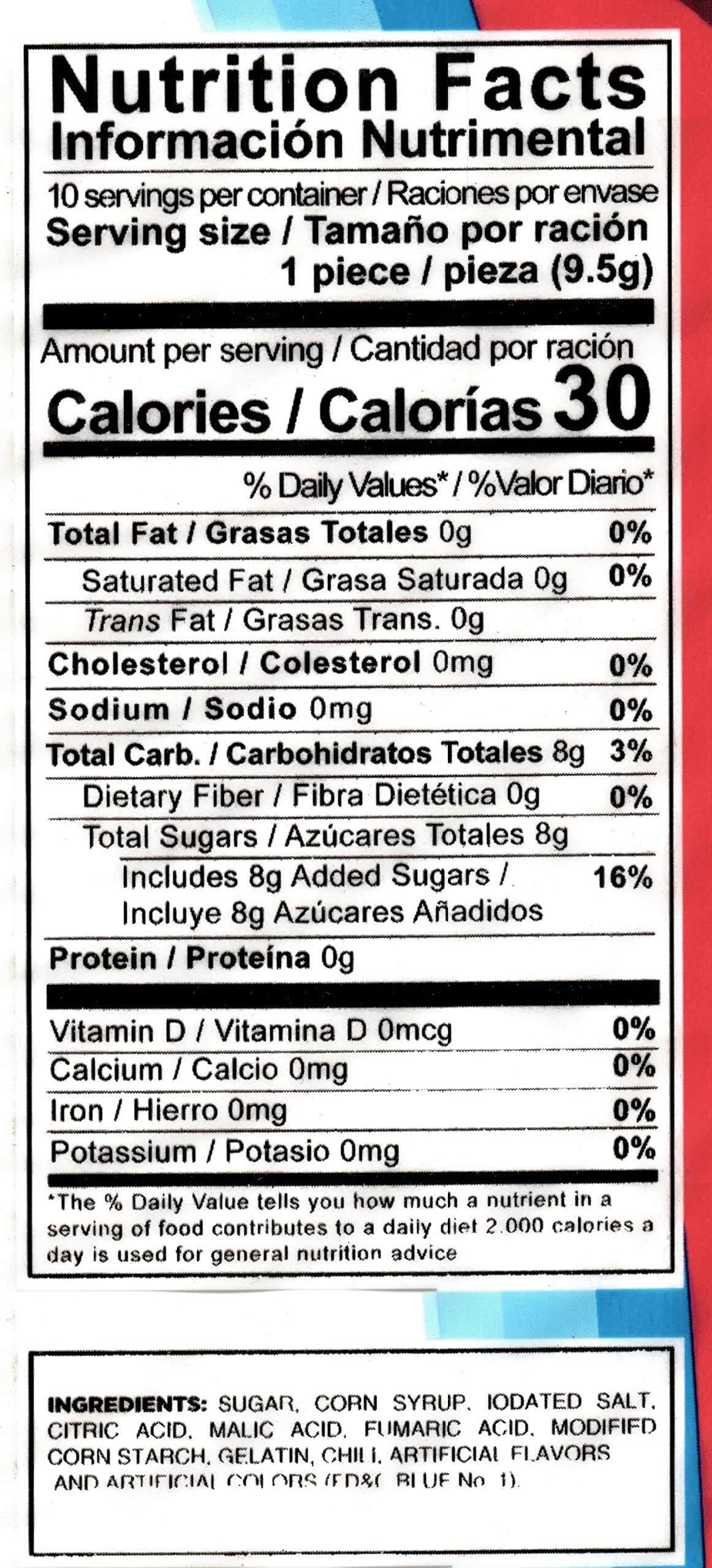 Dulces Pigui Slaps Tamarind Blue Flavor Paletas Mexican Candy (10 Lollipops)