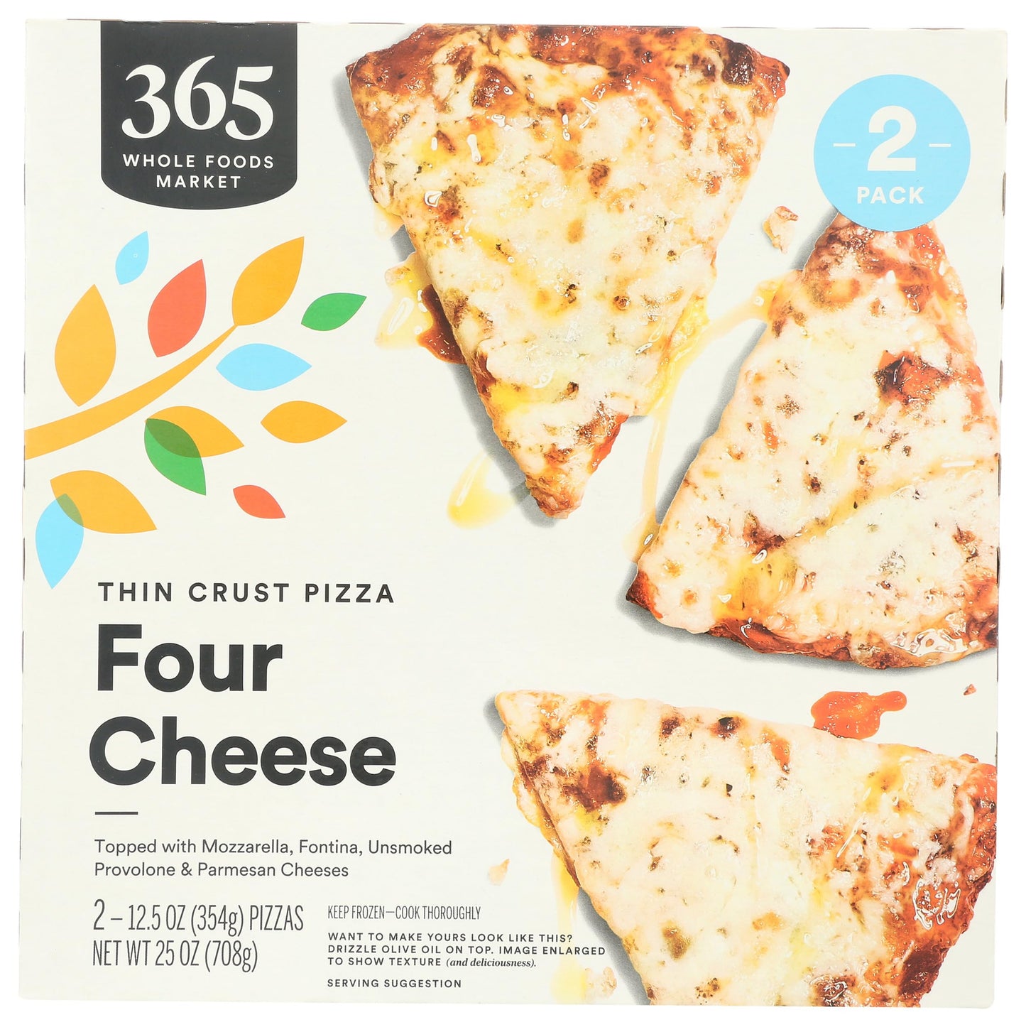 365 By Whole Foods Market, Pizza, Cheese Two Pack, Frozen, 25 Ounce