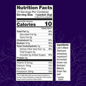 Host Defense Mycobrew Matcha - Matcha Drink Mix - Matcha Green Tea Powder That Includes Lion'S Mushroom - Drink Mix With Organic