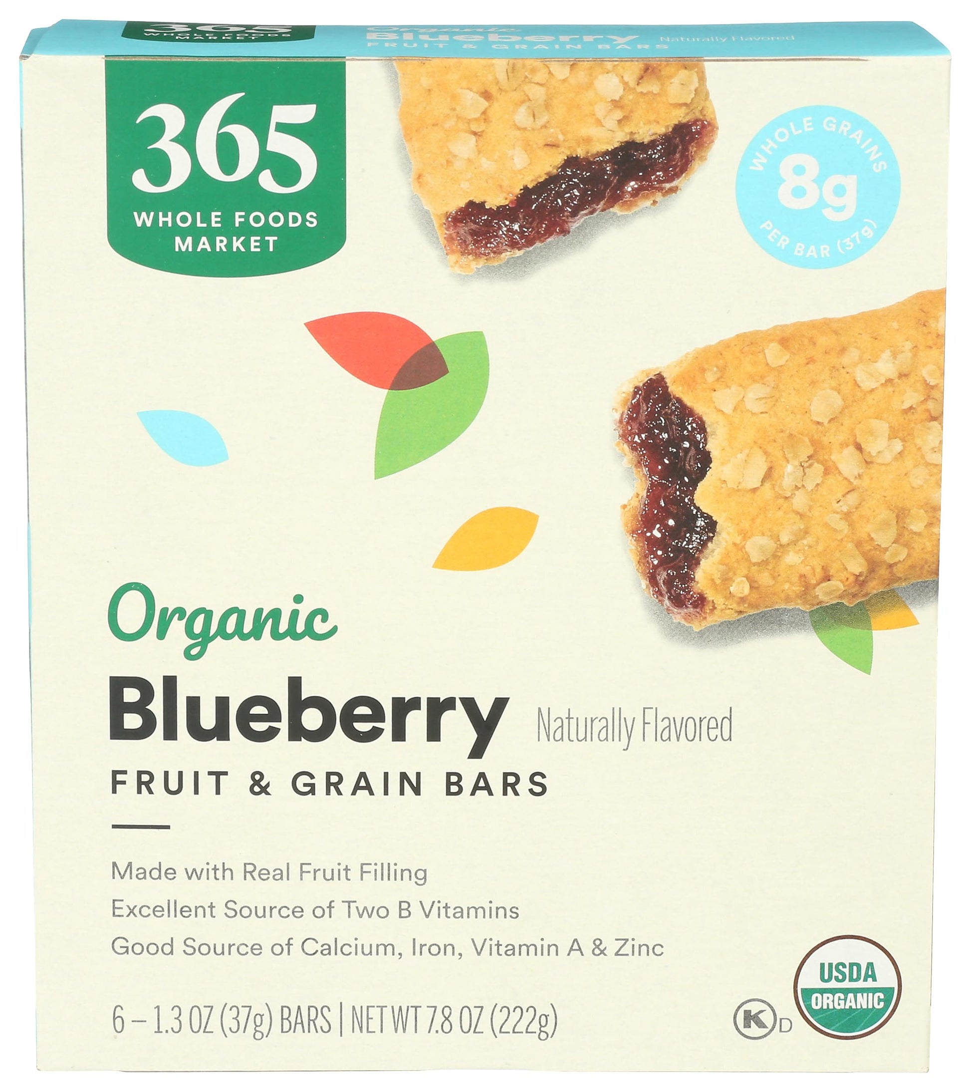365 By Whole Foods Market, Organic Blueberry Cereal Bar 6 Count, 7.8 Ounce