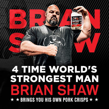 Shaw Strength Protein Pork Rinds (Churro, 8Oz); Developed For Worlds Strongest Man Brian Shaw, Keto-Friendly, High Protein, No C