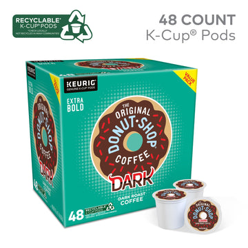 The Original Donut Shop Coffee Dark, Keurig Single Serve K-Cup Pods, Dark Roast Coffee, 48 Count