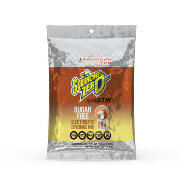 Sqwincher Zero Qwik Stik, Sugar Free, Low Calorie, Low Sodium Electrolyte Powder Hydration Drink Mix, Lemonade Tea, .11 0Z Packet (Pack Of 50)