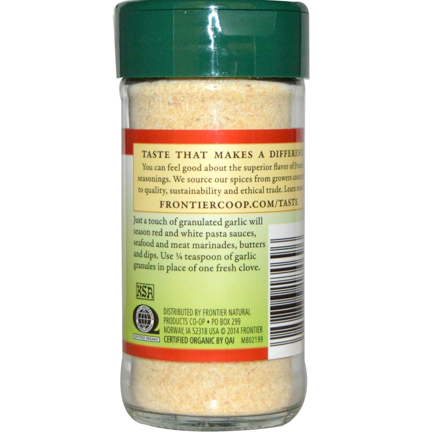 Frontier Herb Ssnng Garlic Granule Org Bttl2