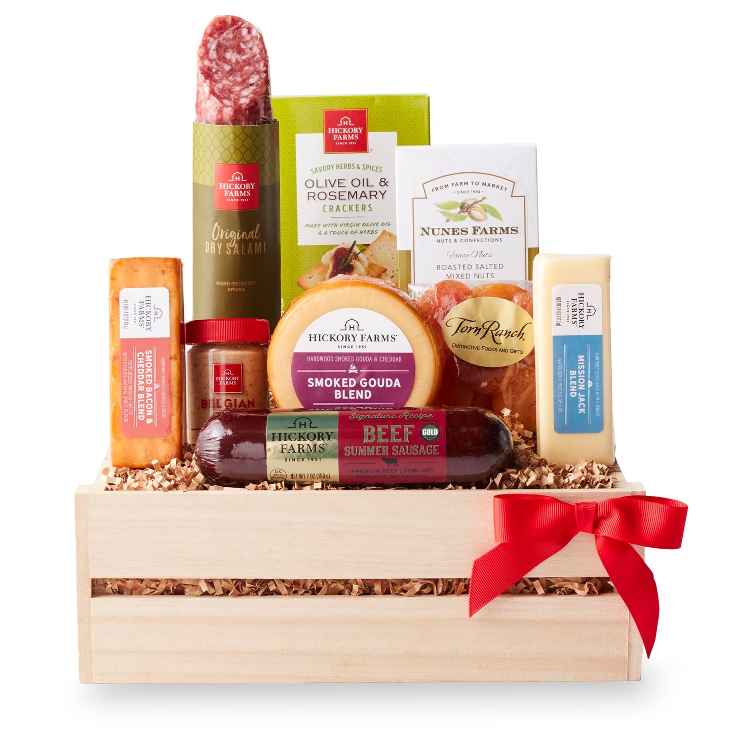 Hickory Farms Enhanced Signature Beef Meat & Cheese Gift Basket | Charcuterie Food | Salami | Summer Sausage | Fathers Day | Mothers Day | Easter | Christmas | Holiday | Housewarming | Gourmet | Sympathy | Care Package?