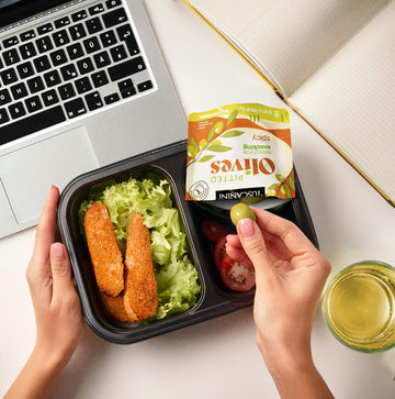 Tuscanini Italian Spicy Pitted Snack Olives, 1 Oz (10 Pack) | Convenient Olive Pouches For Snacking | Salad Topper | Gluten Free