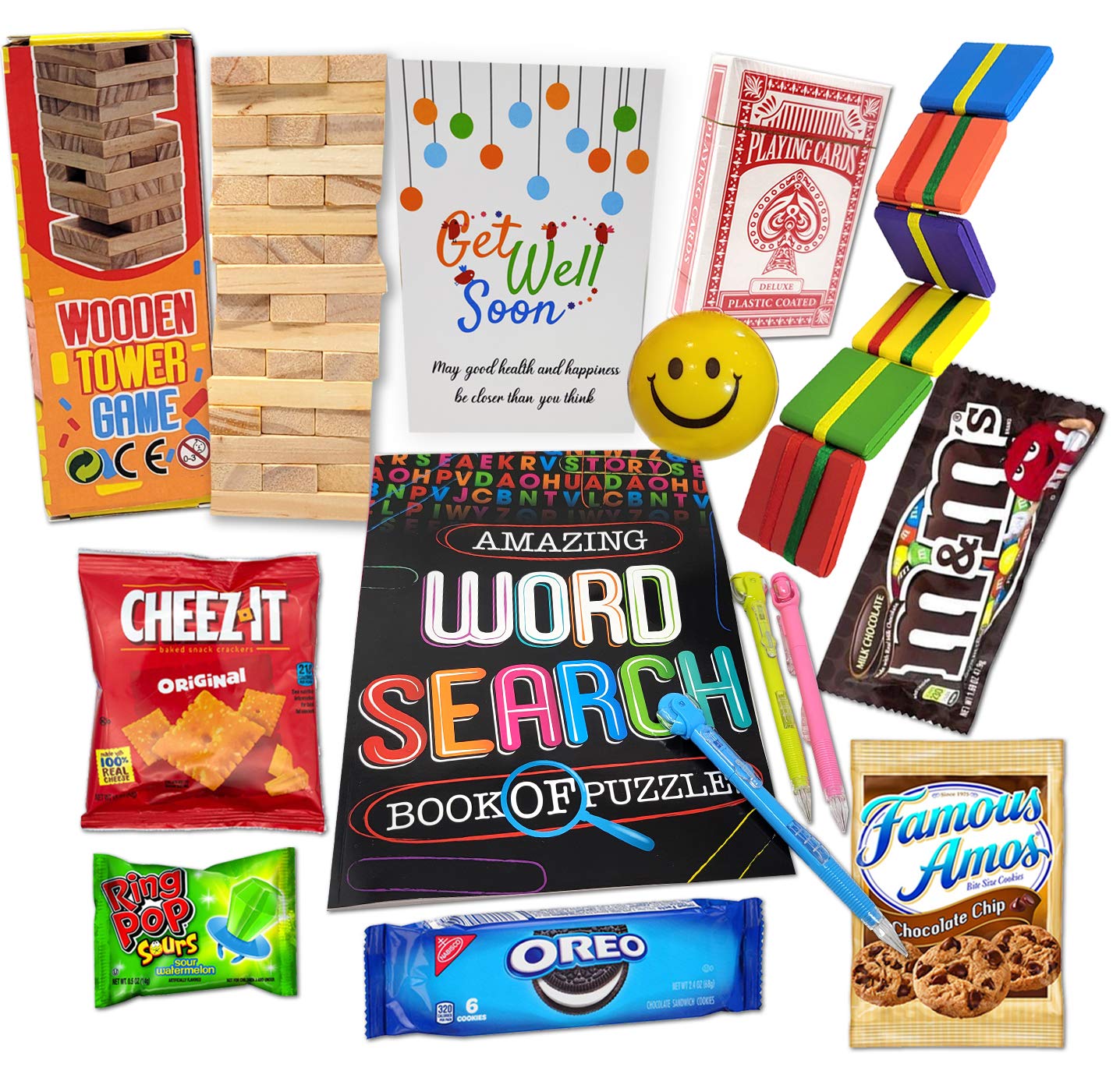 Kids Get Well Gift Basket, Care Package For A Sick Child Boy/Girl, Feel Better Soon For Home Or Hospital W/Activity Games, Toys,