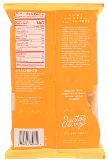 Siete Puffs Queso 4 OZ