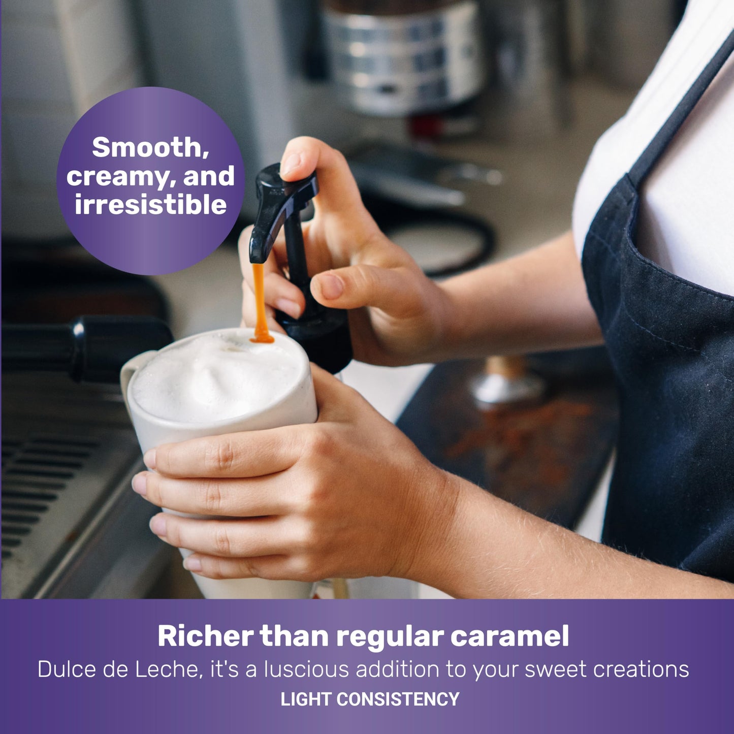 Ndulce Dulce De Leche Syrup, Caramel Syrup For Coffee, Caramel Sauce, Light Texture And Rich Flavor, Gluten-Free, Nut-Free, Pour