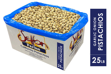 Pistachios Galic & Onion Seasoned, 25 Lbs. Bulk Case, Kosher