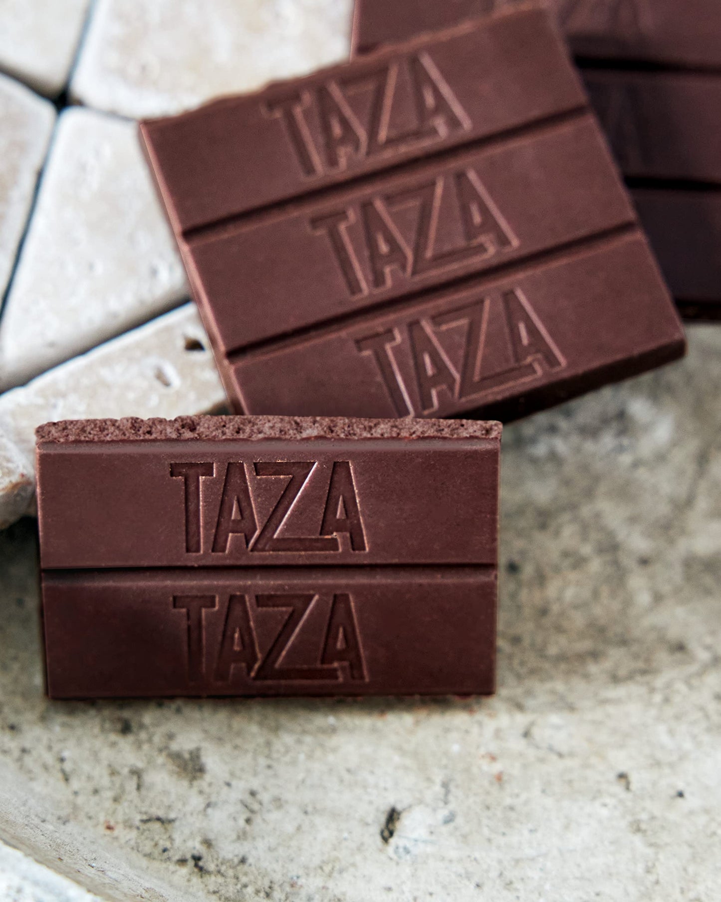 TAZA chocolate Organic Amaze Bar 95% Stone Ground Wicked Dark With Almonds Vegan 2.5 Oz 10 Count