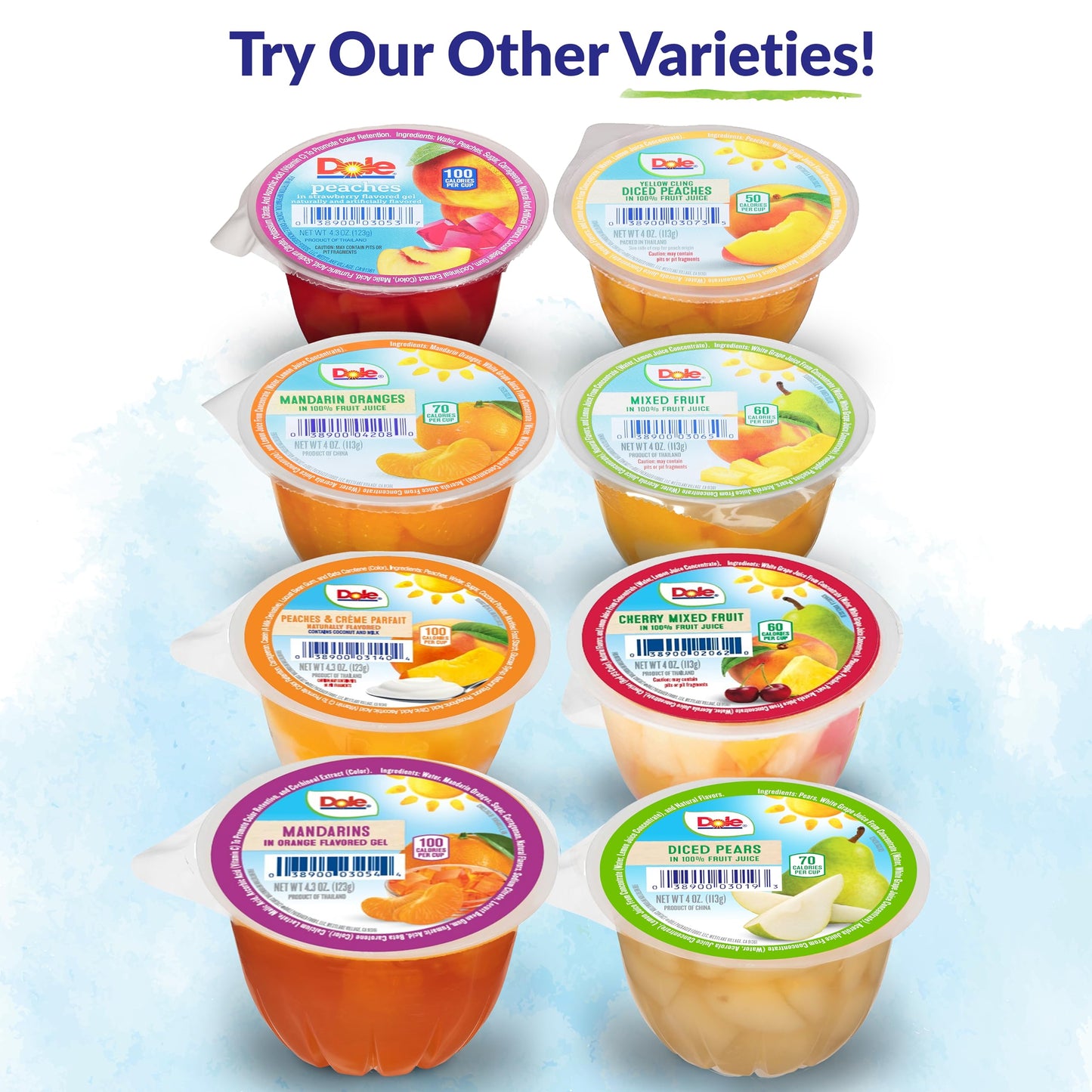 Dole Fruit Bowls Low Fat Peaches & Creme Parfait Snacks, 4.3Oz 36 Total Cups, Gluten & Dairy Free, Bulk Lunch Snacks For Kids &