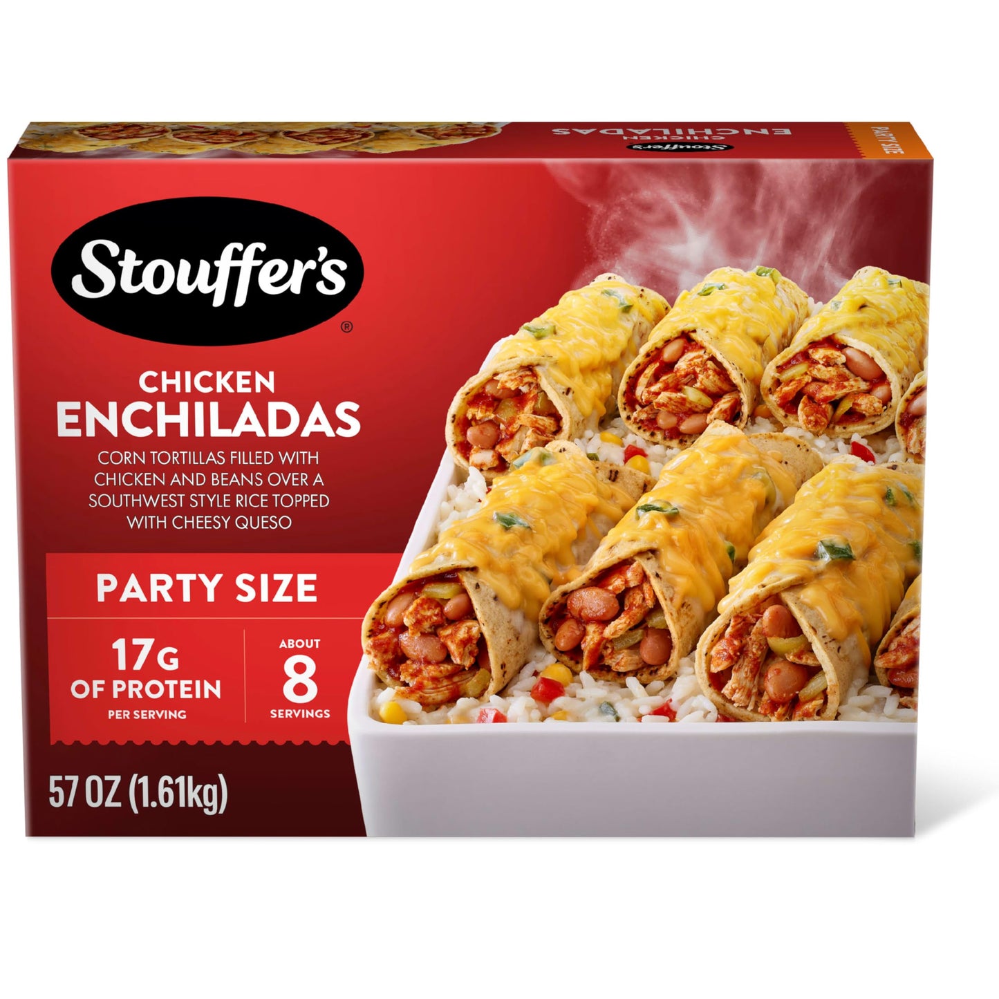 Stouffers Party Size Chicken Enchiladas Frozen Meal, 57 Ounce