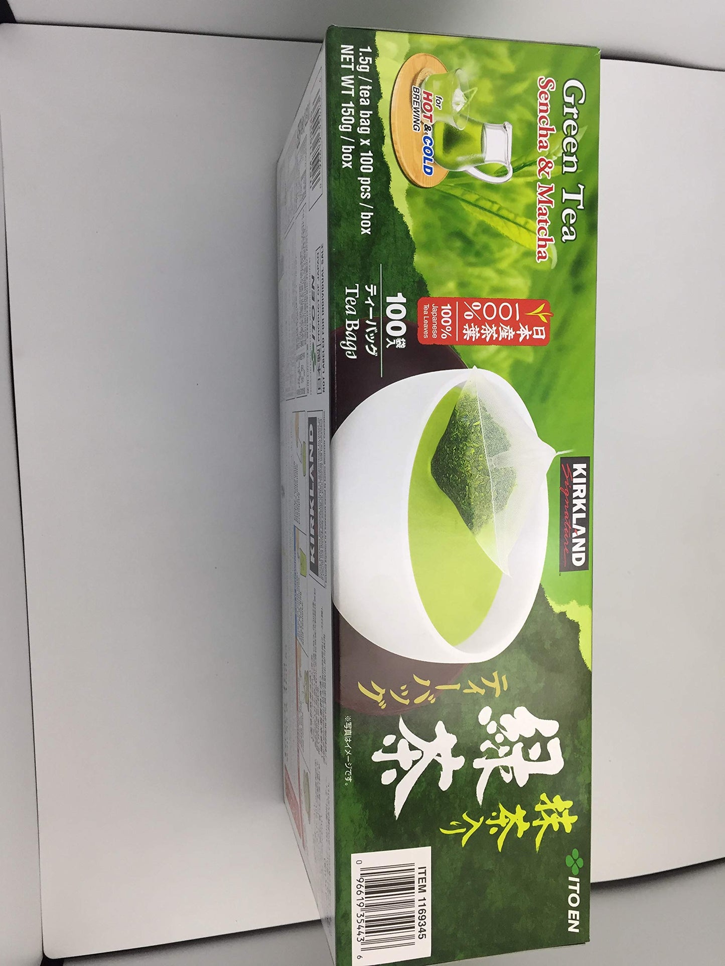 Kirkland Signature Ito En Matcha Blend (Green Tea), 100% Japanese Green Tea Leaves, Box Of 100 Tea Bags (Pack Of 2 Boxes)