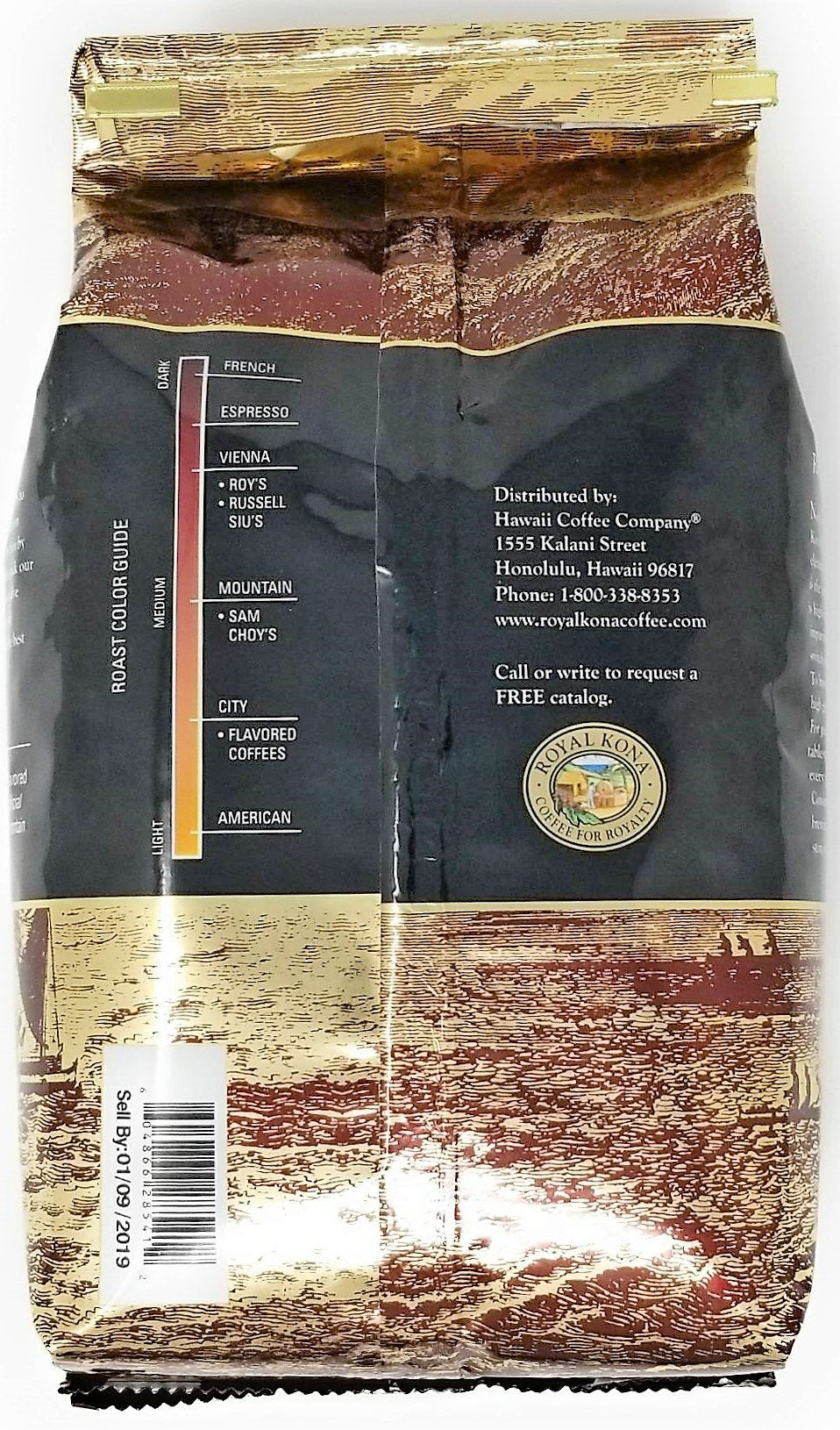 Royal Kona Coffee - Light Roast Ground Coffee, Vanilla Macadamia Flavor, 40 Ounce