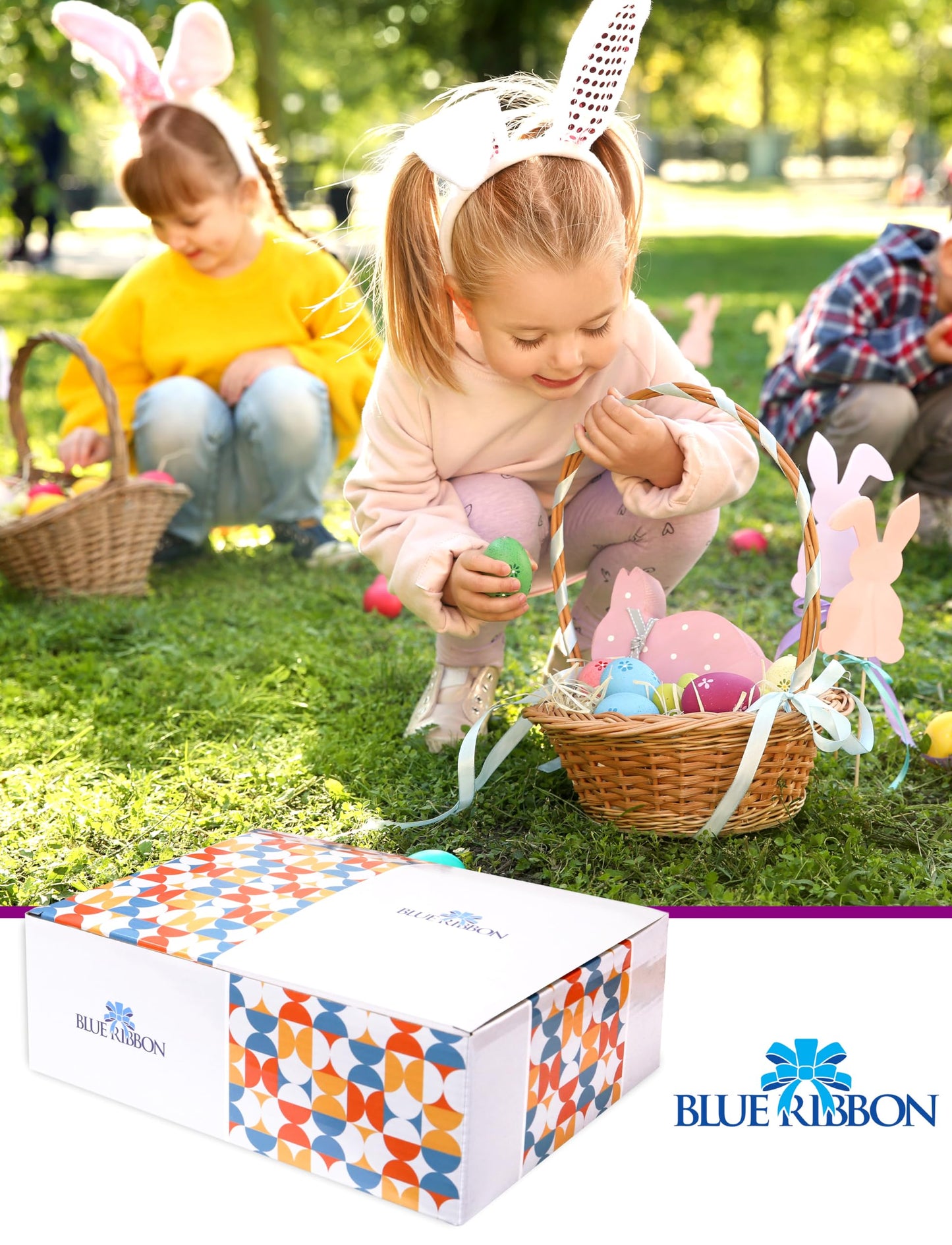 Easter Gift Box 72 Count Care Package With Two Plush Bunny Treats Snacks Gift Boxes For Couple, Girlfriend, Boyfriend, Mom, Kids