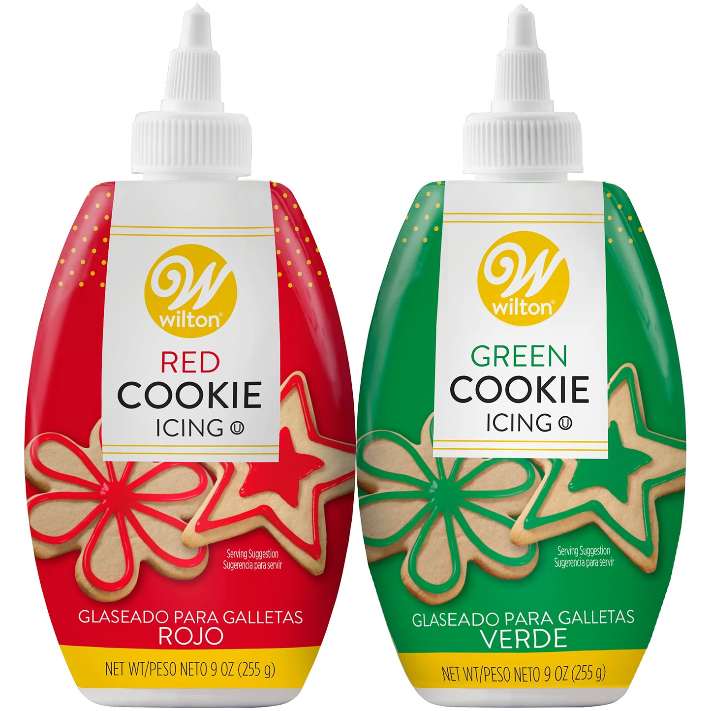 Wilton Red and Green Cookie Icing Set, 2 Count (Pack of 1)