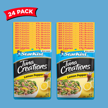 Starkist Tuna Creations, Lemon Pepper, Packaging May Vary, 2.6 Oz, Pack Of 24
