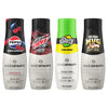 SodaStream Pepsi Wild Cherry MTN Dew Code Red Starry & Mug Root Variety Pack Zero Sugar 440ml Pack of 4