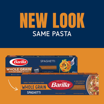 Barilla Whole Grain Spaghetti, 16 oz. Box (Pack of 20) - Non-GMO Pasta Made With 100% Whole Grain Durum Wheat - Great Source of