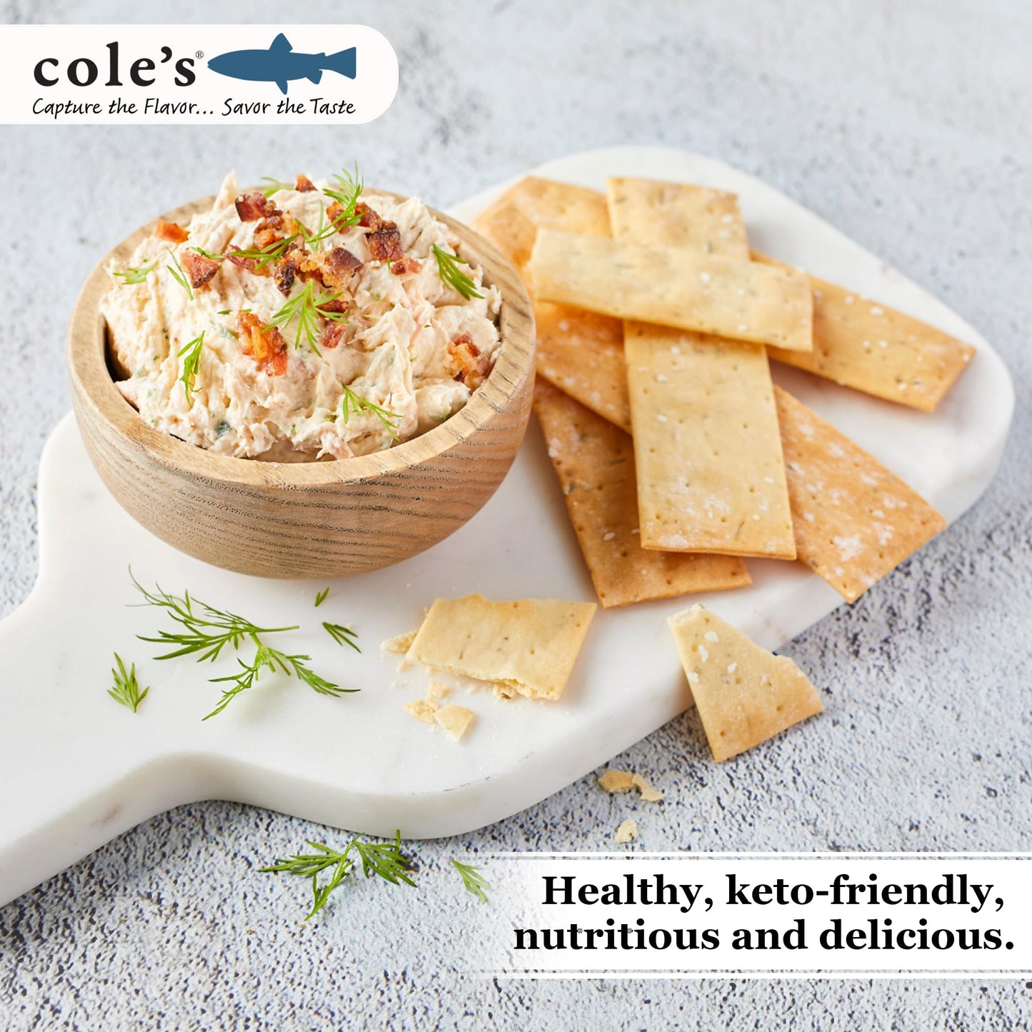 Coles Canned Salmon - Pack of 6, Patagonian Smoked, Skinless & Boneless, 6 oz Each, Rich in Protein, 2 Servings Per Container