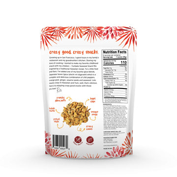 Loloyum Furikake Seaweed Snack Mix (Japanese Seven Spice, 6Oz X 2 Packs)