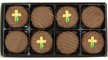 Philadelphia Candies Milk Chocolate Covered OREO Cookies, Easter Cross Design, 8 oz, Gift Pack