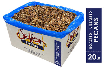 Pecans Roasted Unsalted, 20 Lbs. Bulk Case, Kosher