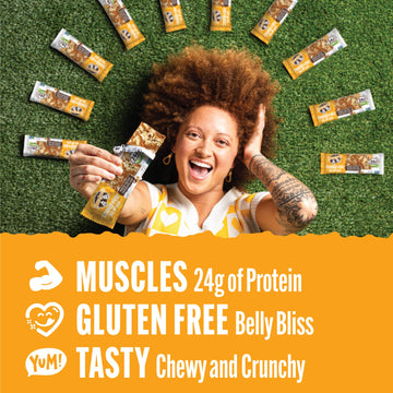 Lenny & Larry'S Cookie-Fied Big Bar - Peanut Butter Chocolate Chip Vegan Protein Bars 12X90G - Healthy Snacks, 24G Plant Protein