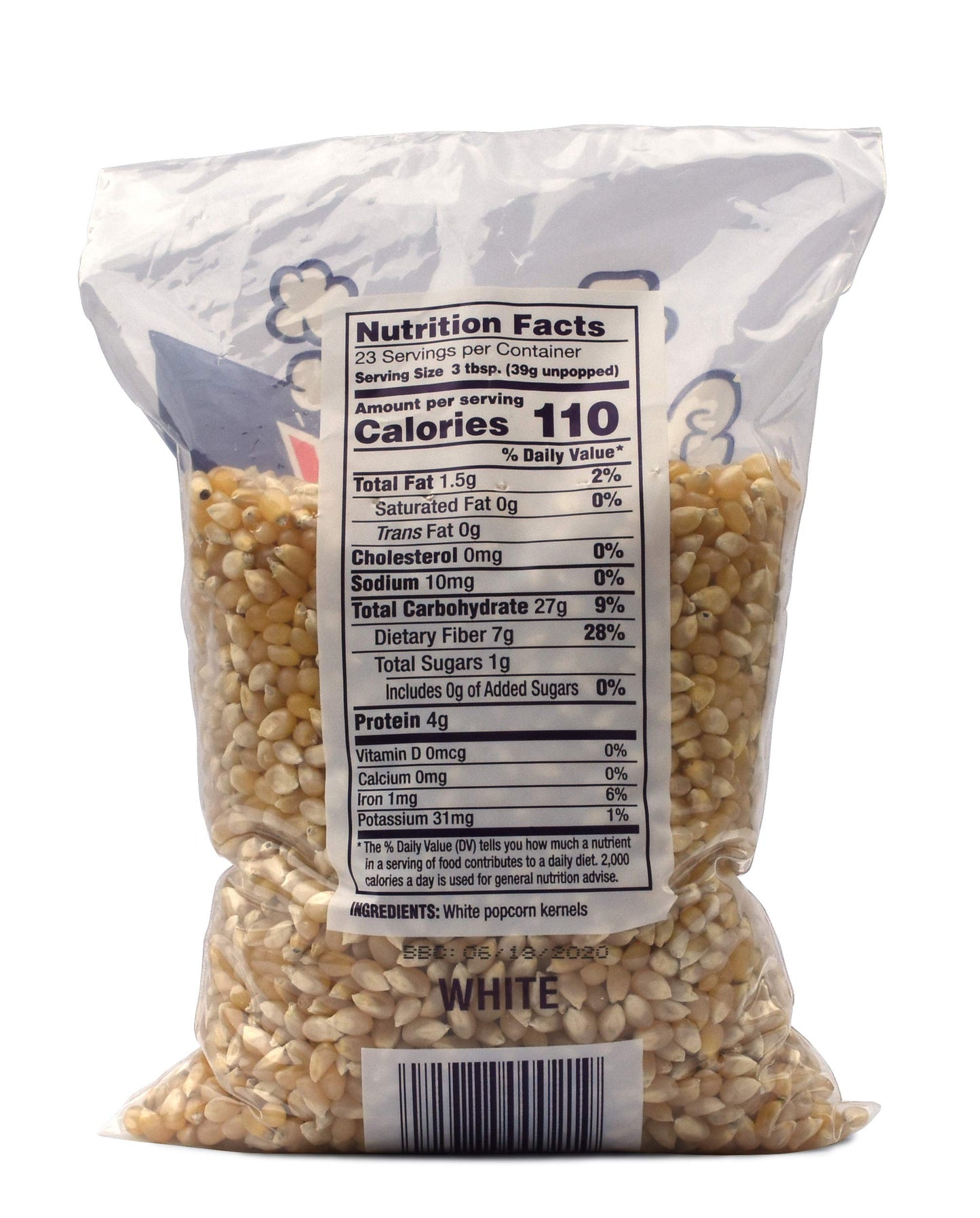 Snappy White Popcorn Kernels, 2Lb Bags, 12 Pack