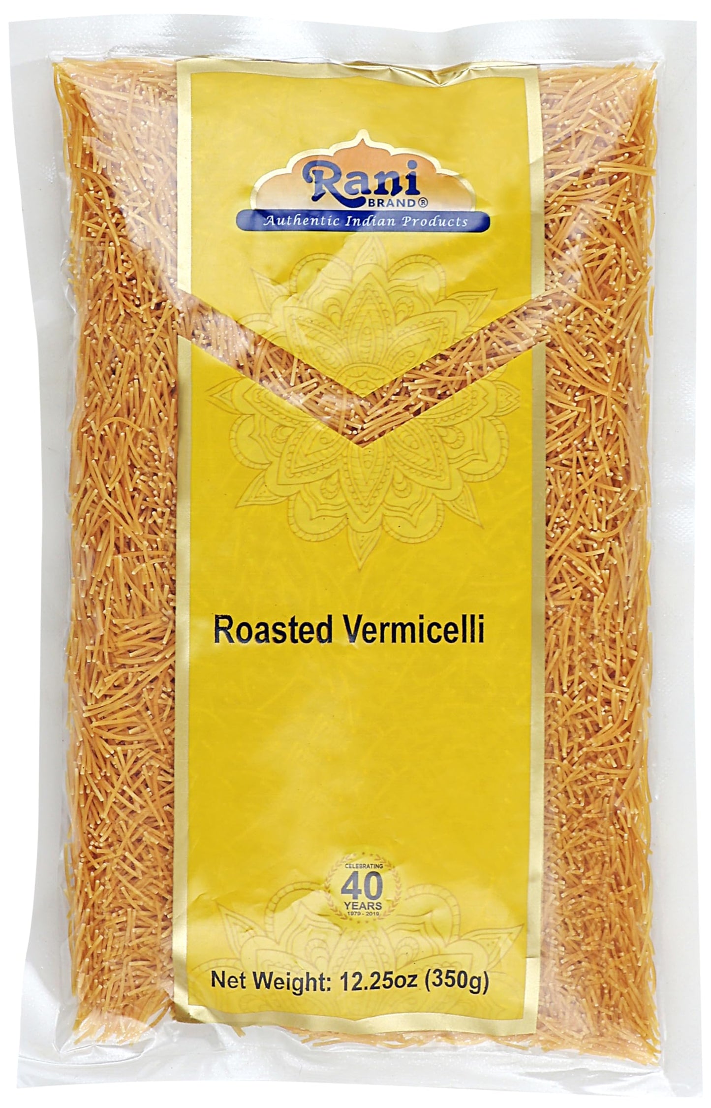 Rani Roasted Vermicelli (Roasted Wheat Noodles) 12.25Oz (350G), Pack Of 6 ~ All Natural | Vegan | Non-Gmo | Indian Origin