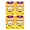 Yogi Tea Lemon Ginger Tea - 16 Tea Bags Per Pack (4 Packs) - Organic Ginger Root Tea To Support Healthy Digestion - Includes Lem