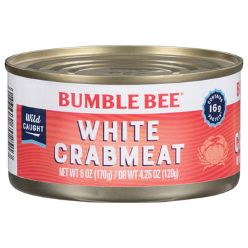 Bumble Bee White Flake Crab Meat In Water, 6 Oz Can - 16G Protein & 1G Carb Per Serving - Wild Caught, Flaky, Drain Before Use, 6 Ounce (Pack Of 1)