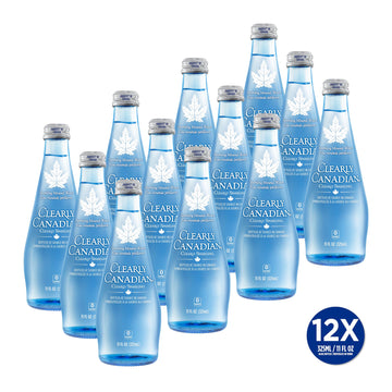 Clearly Canadian Clearly Sparkling Spring Water Beverage, Natural & Carbonated Seltzer Water, 1 Case (12 Bottles X 325Ml)