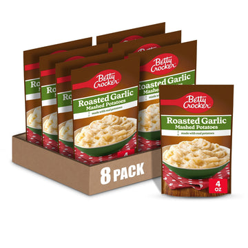 Betty Crocker Roasted Garlic Mashed Potatoes, 4 Oz. (Pack Of 8)