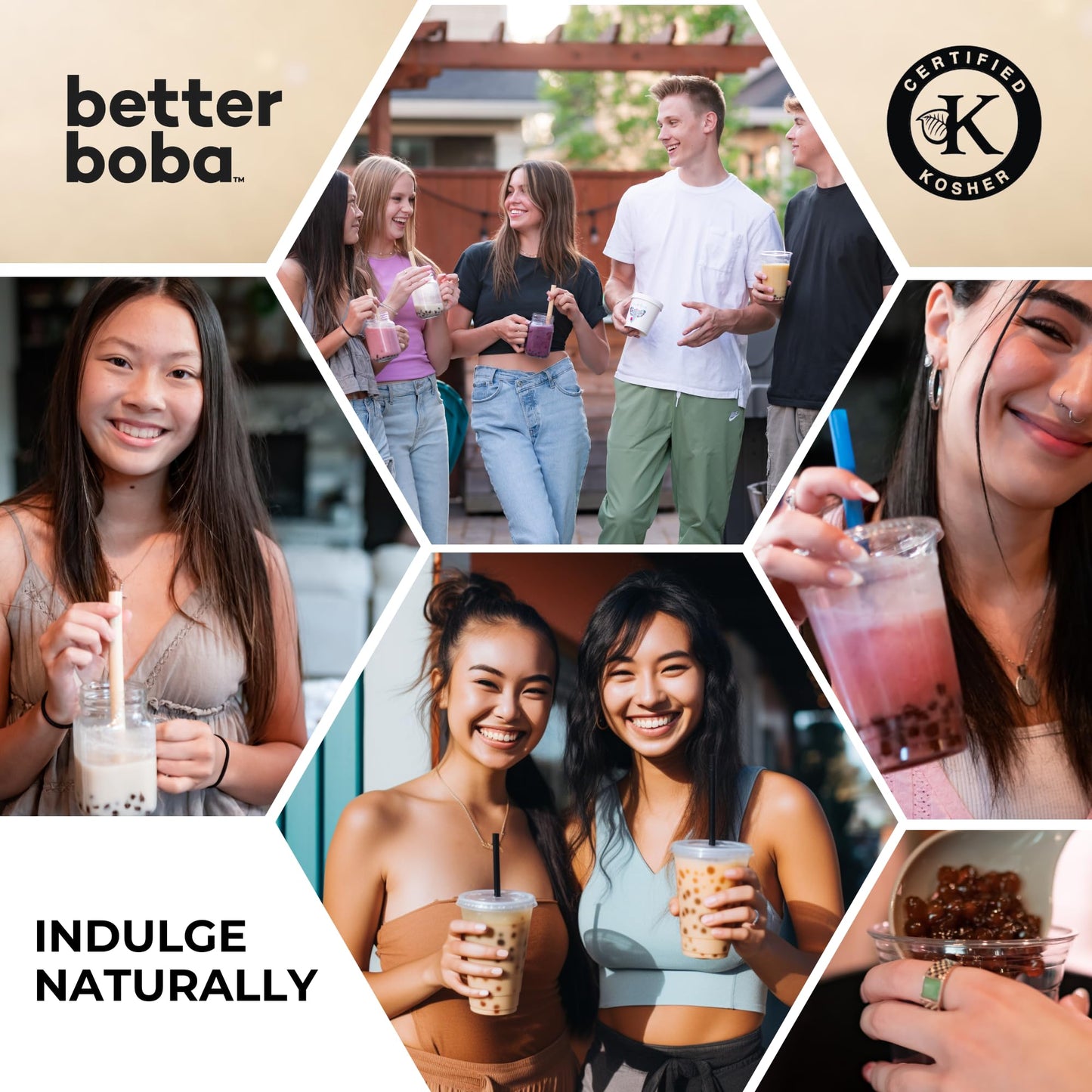 Better Boba All-Natural Classic Kosher Boba Pearls | Non-Gmo, Vegan Gluten-Free Tapioca Pearls For Bubble Tea | No Preservatives