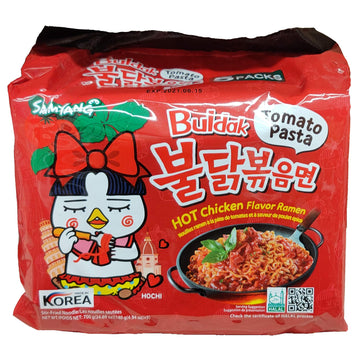 Samyang Spicy Chicken Ramen, (Tomato Pasta BULDAK Flavor) (pack of 5)