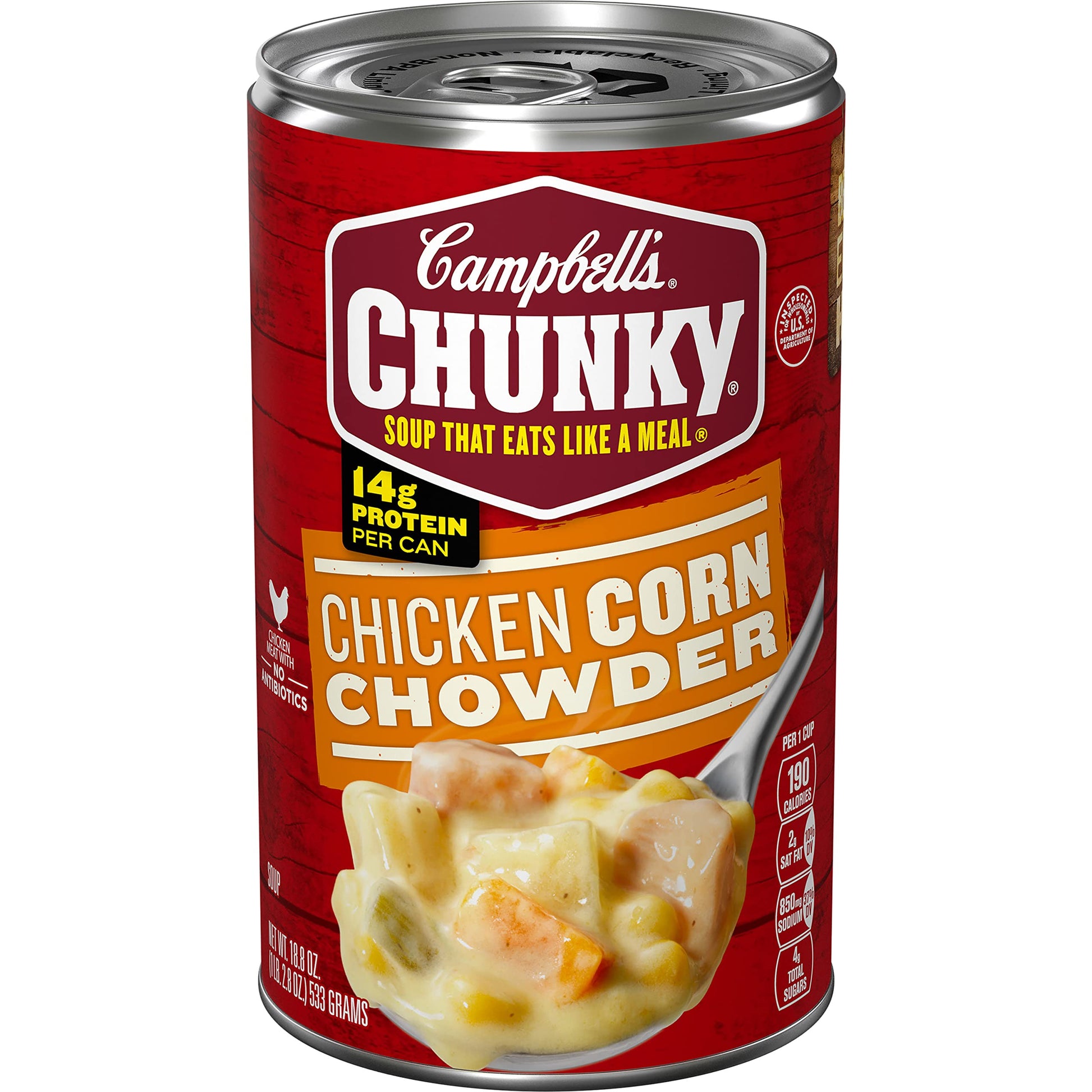 Campbell'S Chunky Soup, Chicken Corn Chowder Soup, 18.8 Oz Can