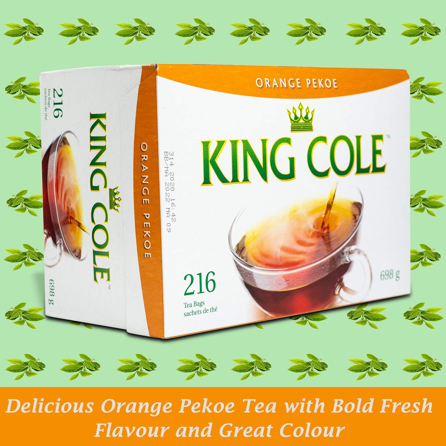 King Cole Orange Pekoe Tea Bags, 216 Count - Premium Quality Loose Leaf Tea for Perfect Brew