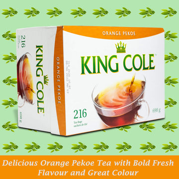King Cole Orange Pekoe Tea Bags, 216 Count - Premium Quality Loose Leaf Tea for Perfect Brew