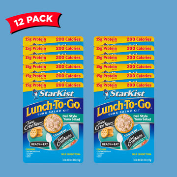 Starkist Lunch-To-Go Tuna Creations, Deli Style Tuna Salad Kit - 4.0 Oz Kit, 12 Pack