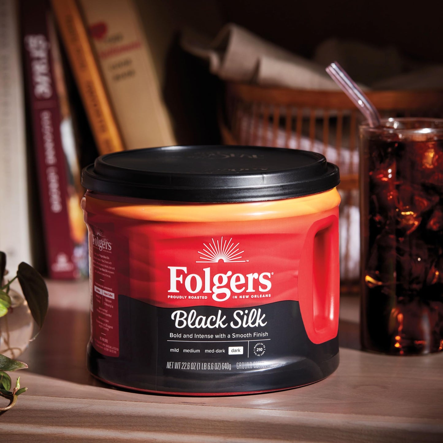Folgers Black Silk Dark Roast Coffee, 22.6 Ounces (Pack Of 6)