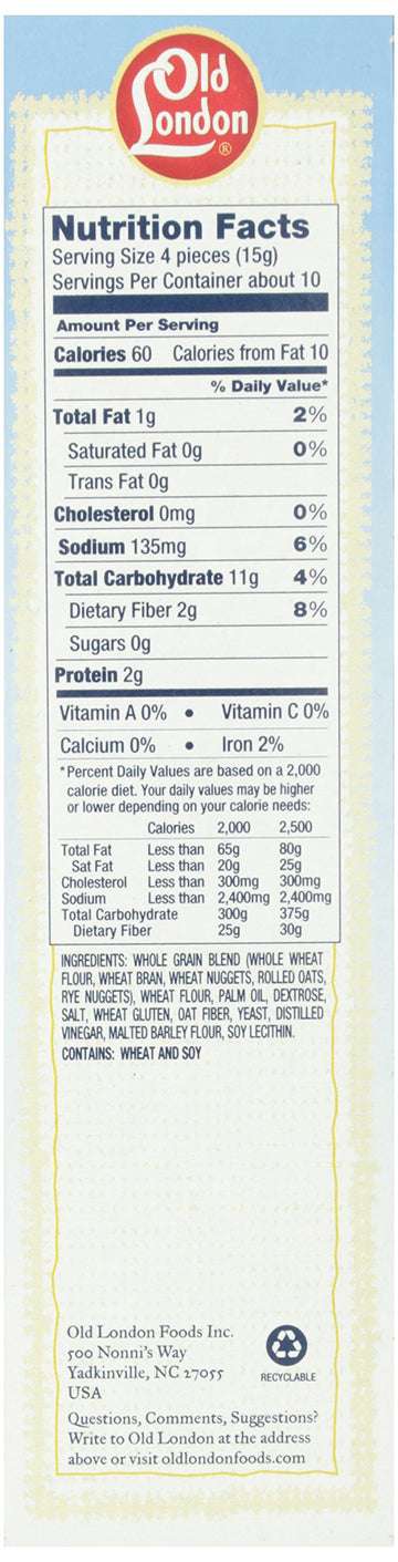 Old London Whole Grain Rounds, 5.25 Oz