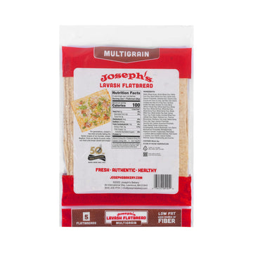 Joseph'S Lavash Bread Value 3-Pack, Multigrain, Reduced Carb, Low Fat And Good Source Of Fiber (5 Flatbreads Per Pack, 15 Total)