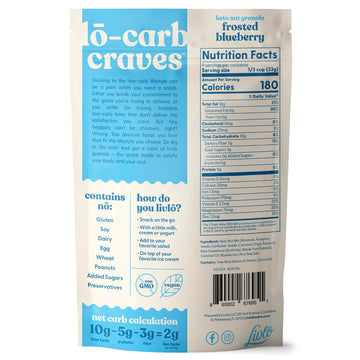 Livlo Keto Nut Granola Cereal - Only 2G Net Carb & Zero Added Sugar - Low Carb, Grain Free & Gluten Free Healthy Snack - Frosted